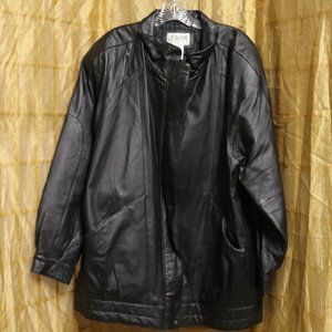 Liz Baker Black Leather Coat #398